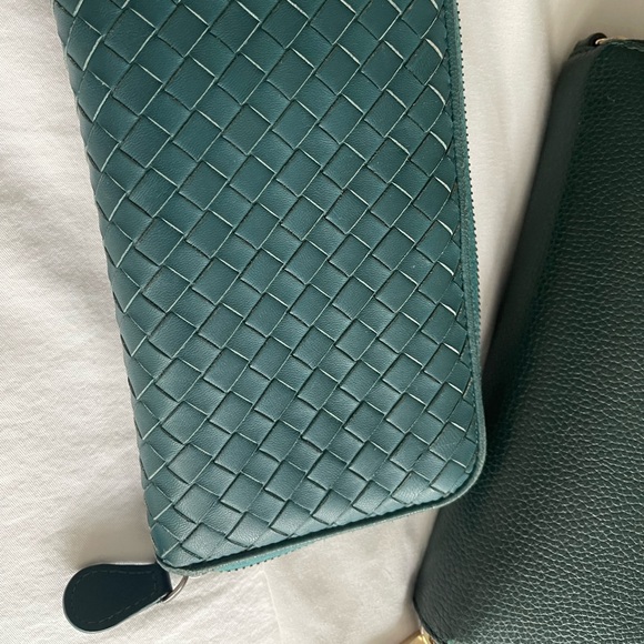 Teal Bottega Veneta Zip Wallet - Picture 3 of 8